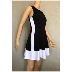 Tobey Grey Black and White Dress